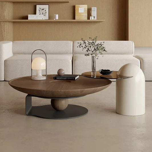 round coffee table combination living room home light luxury modern wabi-sabi style designer creative coffee