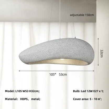 Wabi Sabi Loft E27 Led Pendant Lights Nordic Irregular Hanging Lamp Dining Room Minimalism Suspend Lamp Home Decor Lamp Fixtures