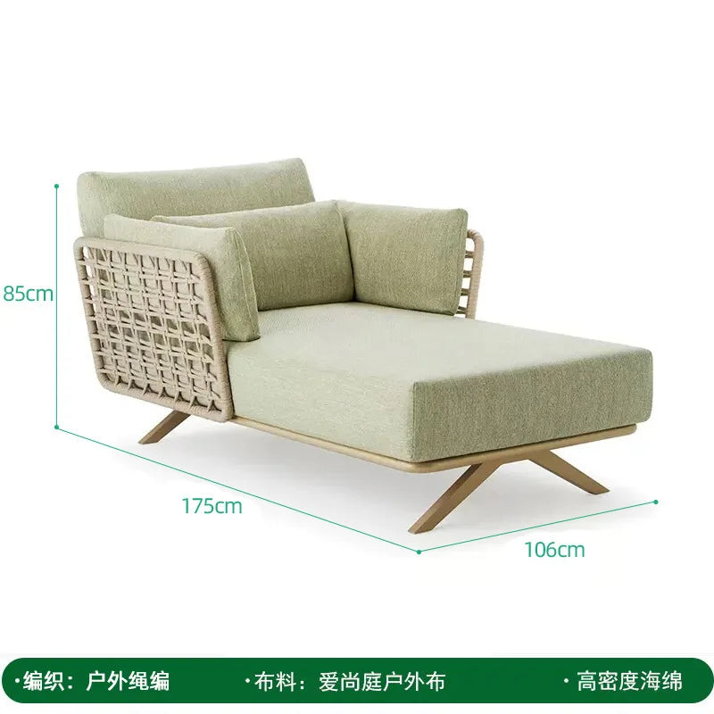 Outdoor Sofa Courtyard Outdoor Open Air Balcony Rainproof Rattan Cafe Villa Hotel Garden Rattan Furniture