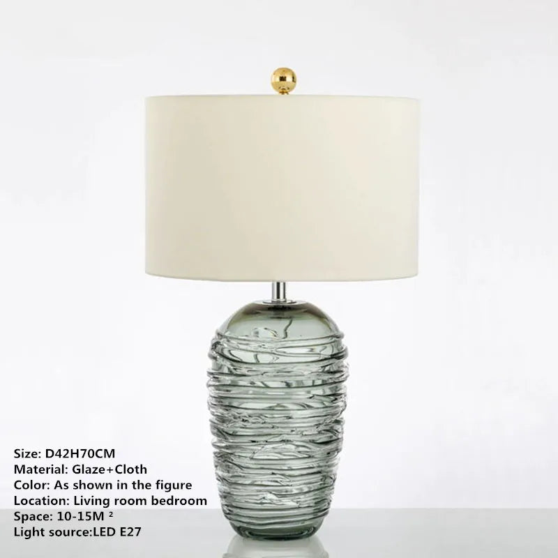 TINNY Nordic Modern Glaze Table Lamp Fashionable Art  Iiving Room Bedroom  Hotel LED Personality Originality Desk Light