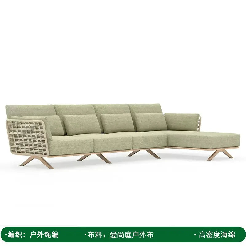 Outdoor Sofa Courtyard Outdoor Open Air Balcony Rainproof Rattan Cafe Villa Hotel Garden Rattan Furniture