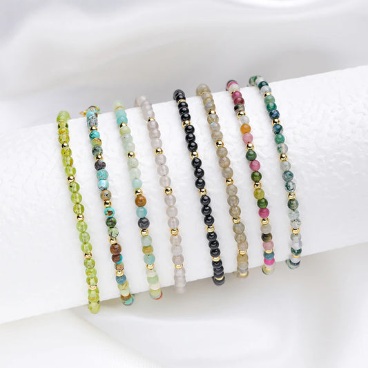 3MM Naturnal Stone Beads Bracelet