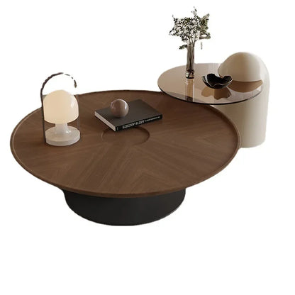 round coffee table combination living room home light luxury modern wabi-sabi style designer creative coffee