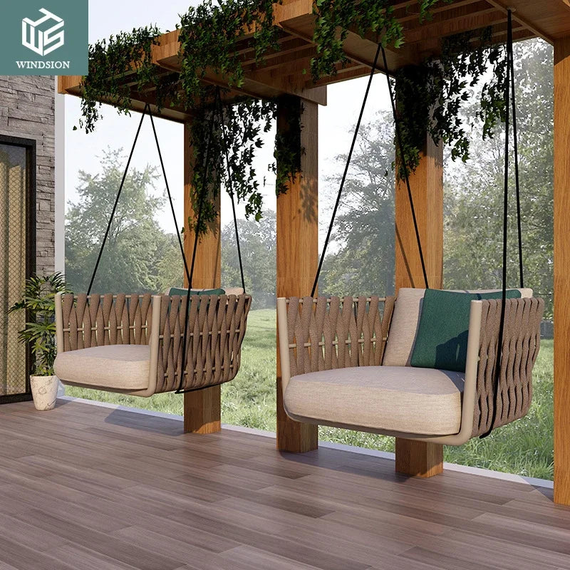 Couture Garden Furniture Rattan Balcony Swing Chair Patio Swings Hanging Chair Outdoor