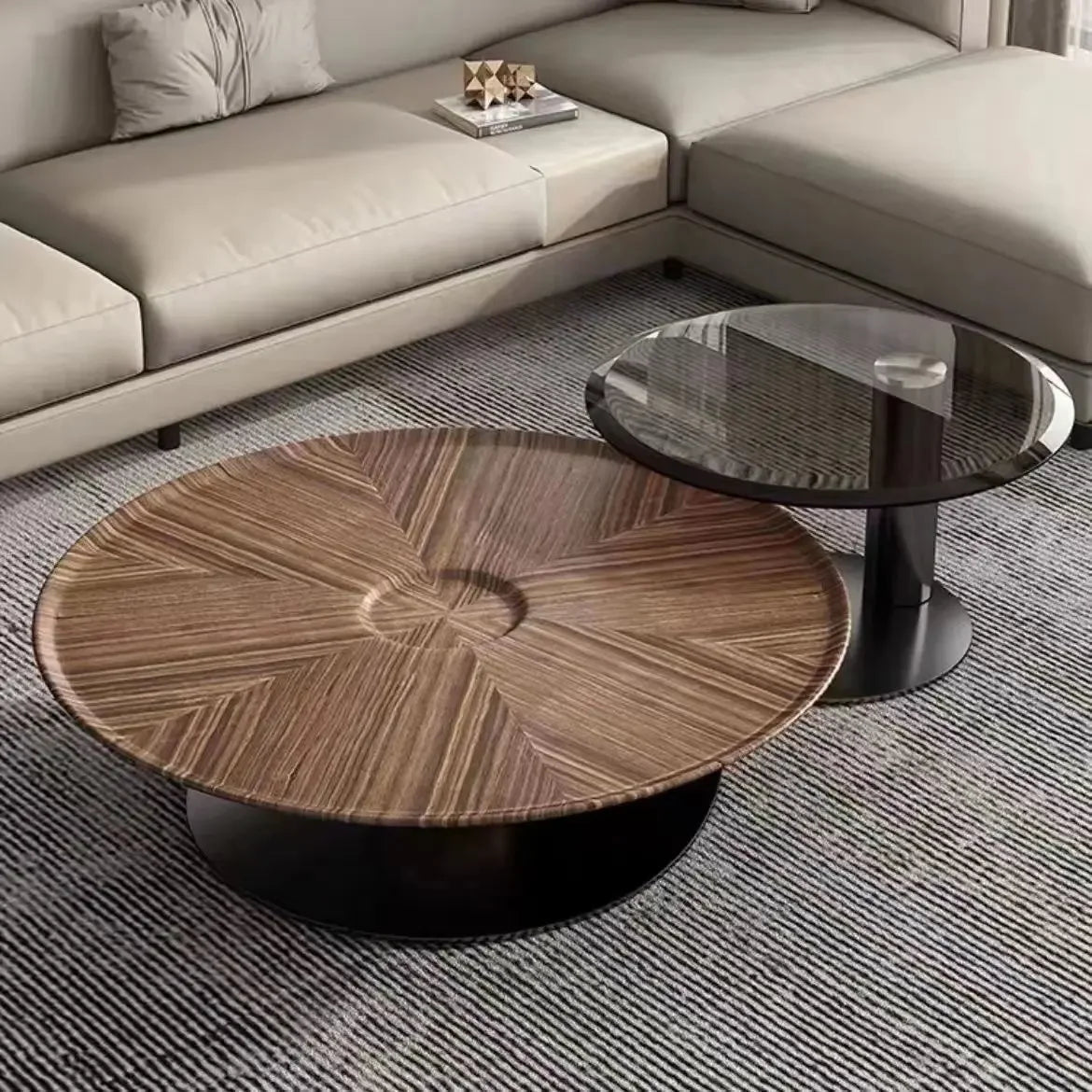 round coffee table combination living room home light luxury modern wabi-sabi style designer creative coffee