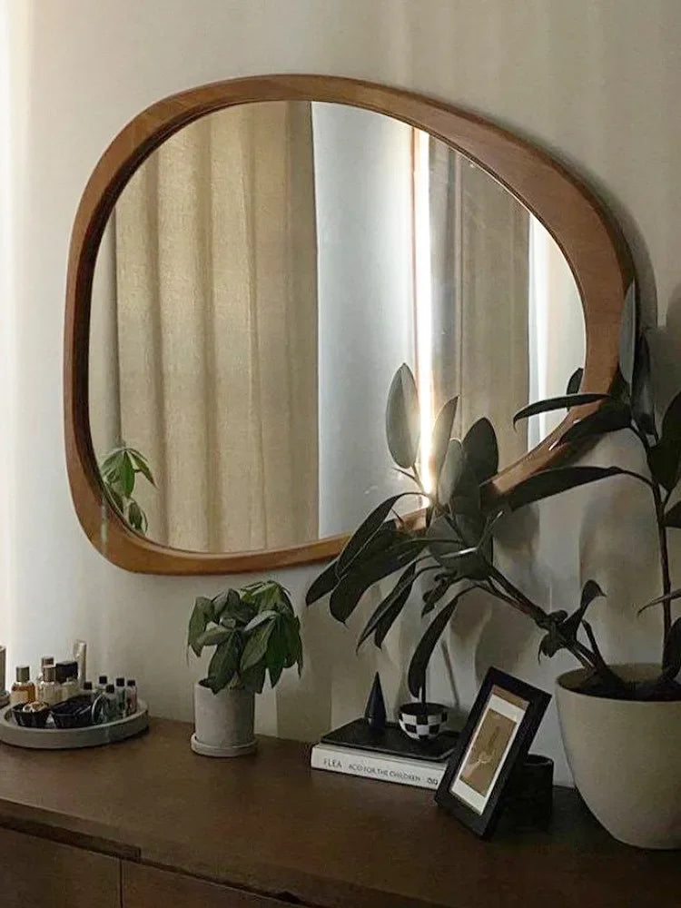 American Retro Style Living Room Bedroom Wall-Mounted Mirror Originality Irregularity Frame Cosmetic Mirror Dormitory Mirror