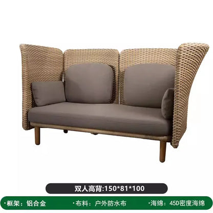 Outdoor furniture rattan sofa chair garden waterproof creative open-air villa courtyard furniture combination