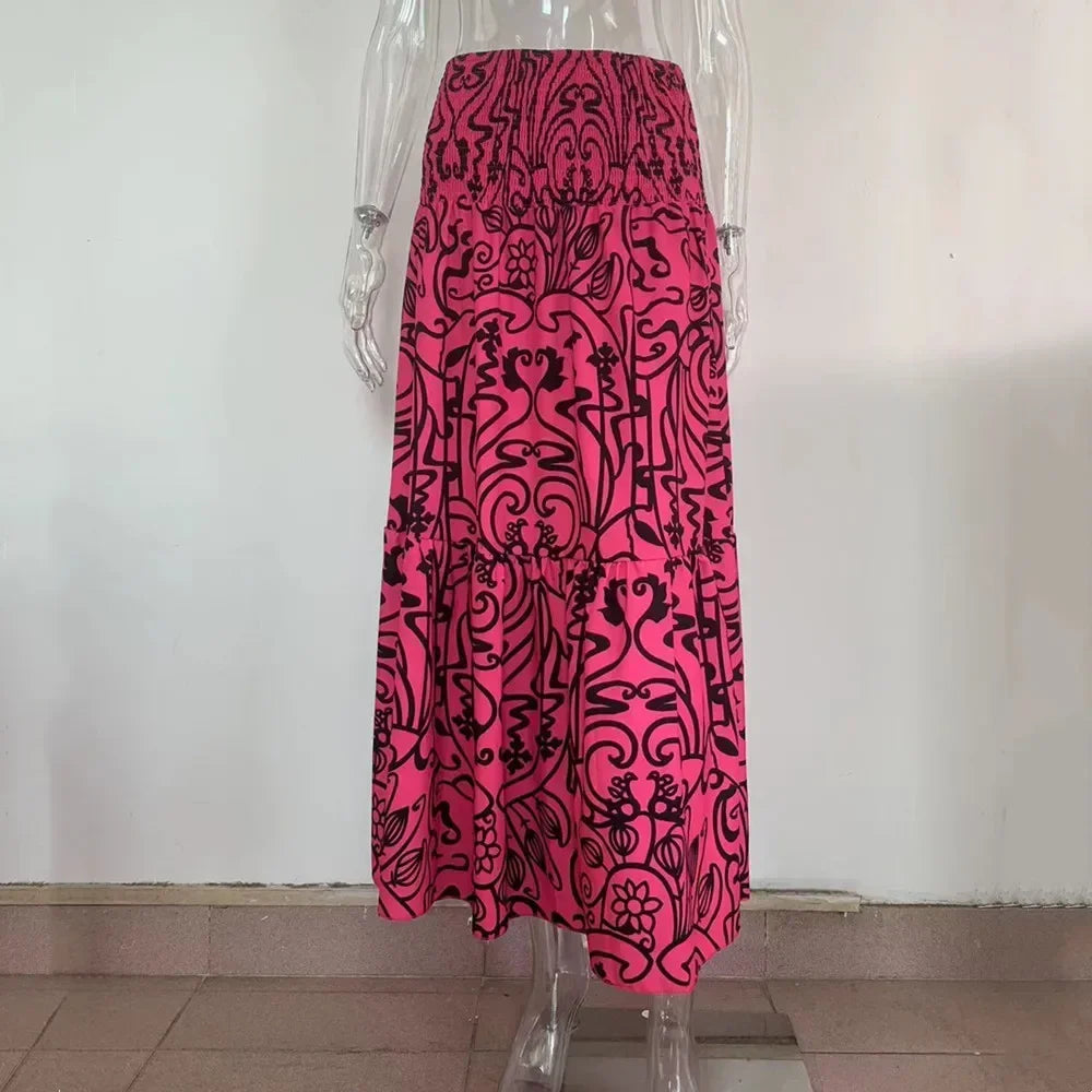 Summer Boho Long Skirt Women