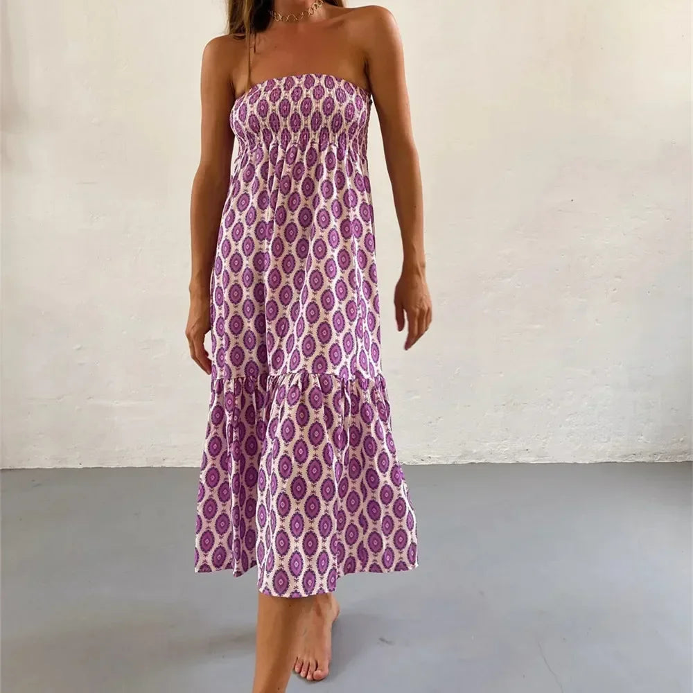 Summer Boho Long Skirt Women