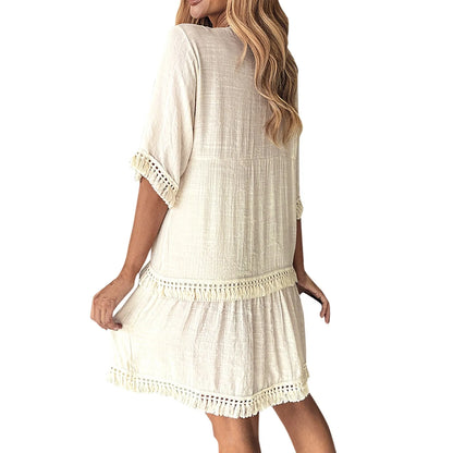 Casual Elegant Embroidered Boho Dress For Women