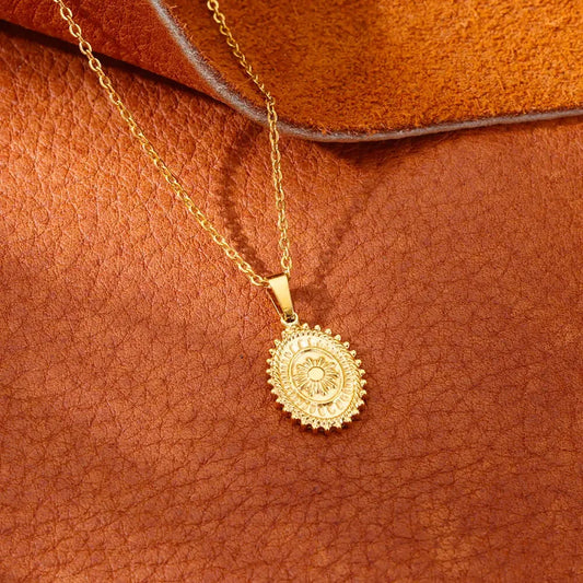 Exquisite Gold Color Sun Pendant