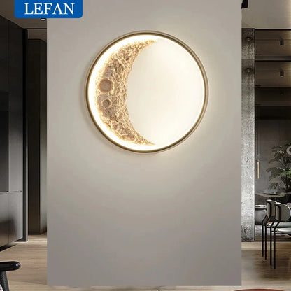 Moon Crescent LED Wall Lamp IP65 Waterproof LED Wall Light for Indoor and Outdoor Terrace Garden Landscape Exterior