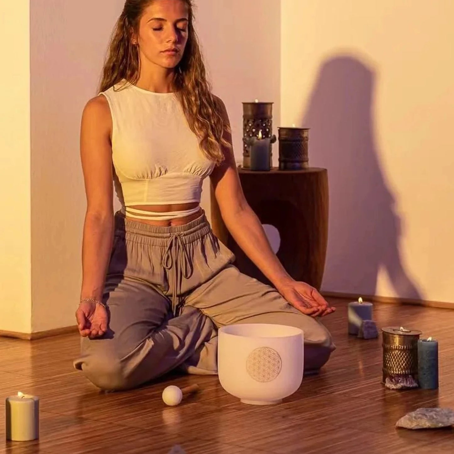 Meditation Vibration Crystal Singing Bowl