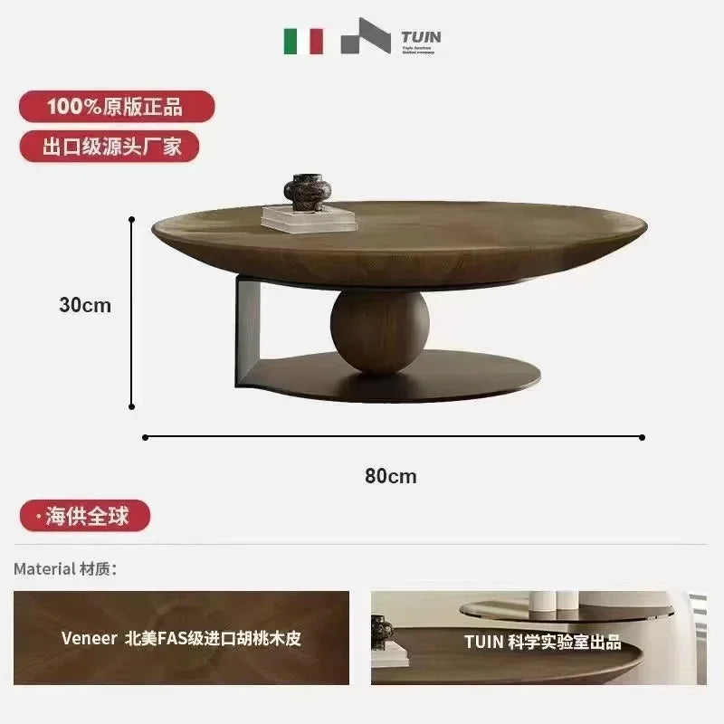 round coffee table combination living room home light luxury modern wabi-sabi style designer creative coffee