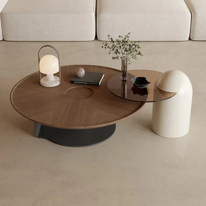 round coffee table combination living room home light luxury modern wabi-sabi style designer creative coffee