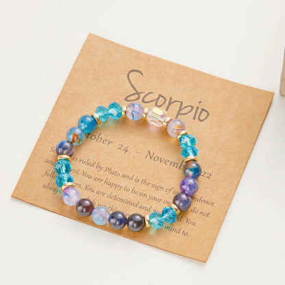 12 Zodiac Sign Constellation Beaded Bracelet