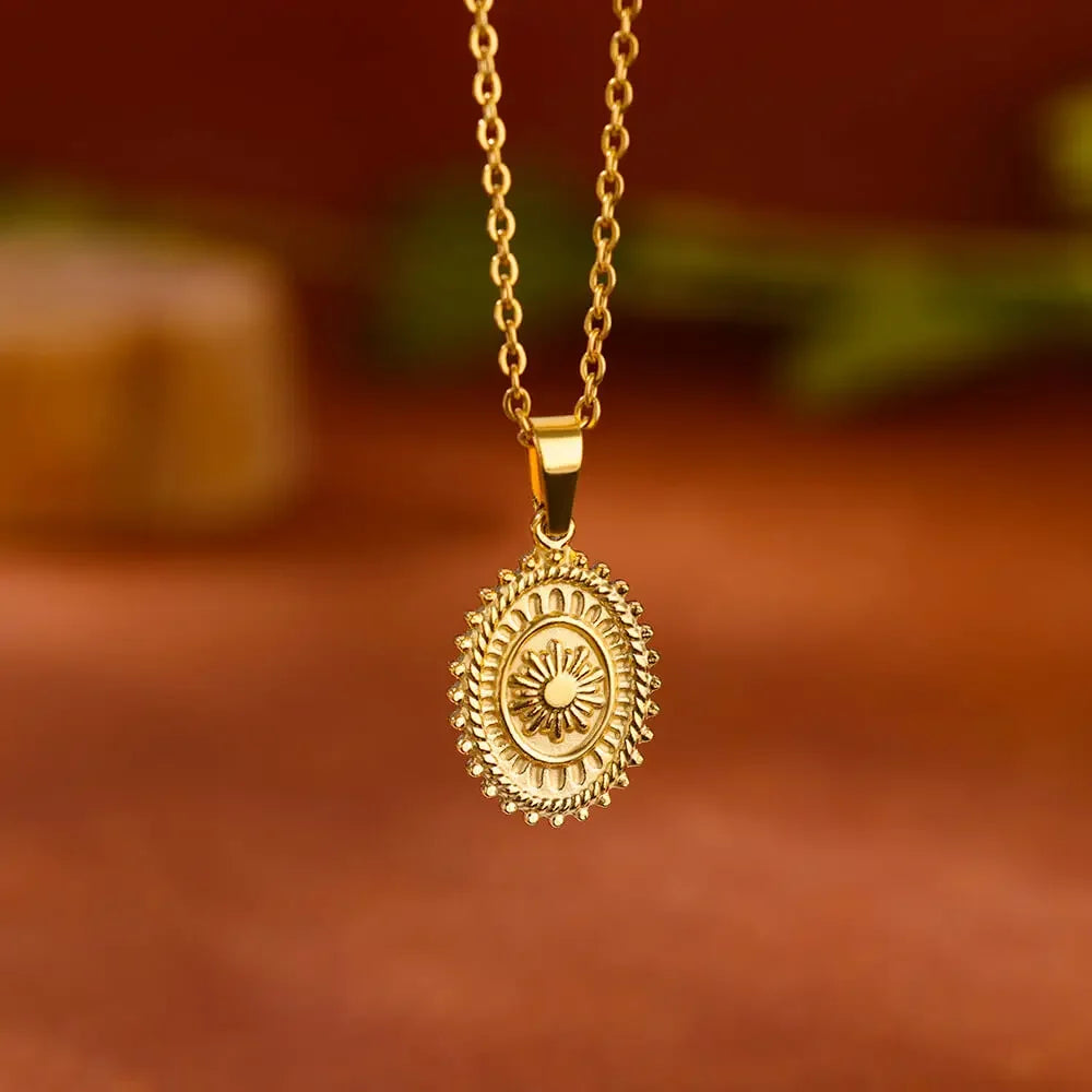 Exquisite Gold Color Sun Pendant