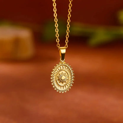 Exquisite Gold Color Sun Pendant