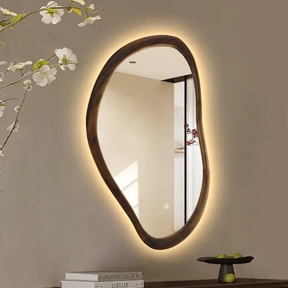 Large Mirror Led Jeweler Custom Wall Adhesive Mirrors Hanging Living Room Decoration Sticker Decorative Light Art Decor Interior