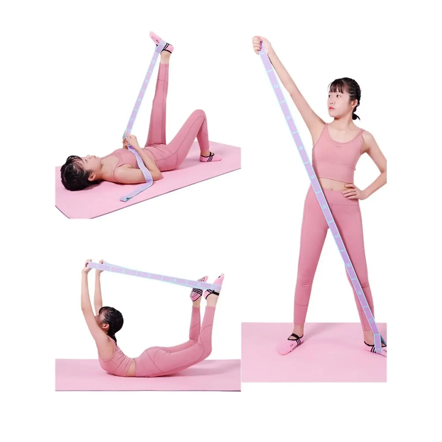 Yoga Stretch Assist Strap mit 9 Schlaufen